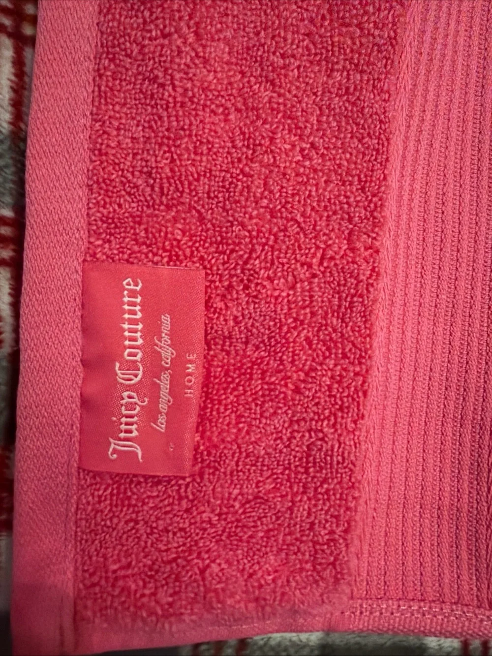 Juicy Couture Bright Pink Plush Towel